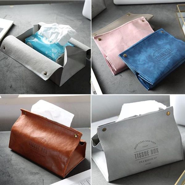 

tissue boxes & napkins creative home furnishing pu material box nordic napkin deskstorage c8d1