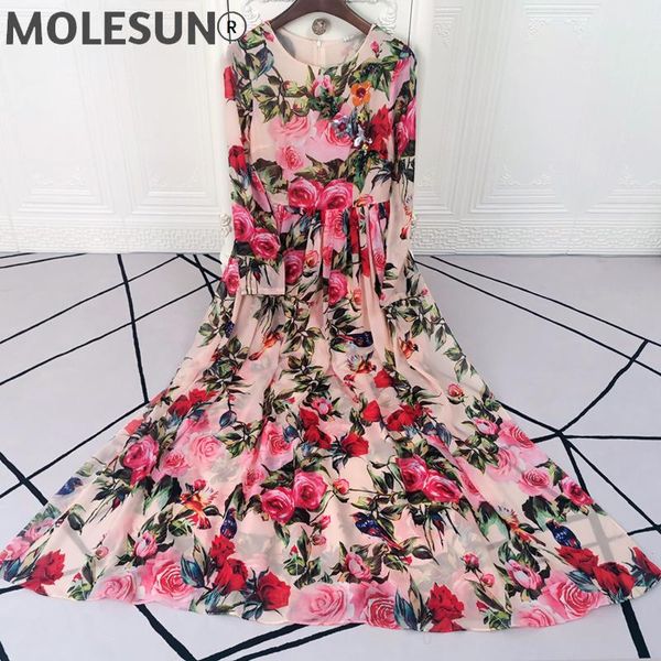 

casual dresses long dress runway autumn women's fashion party sequined printing elegant vintage sleeve, Black;gray