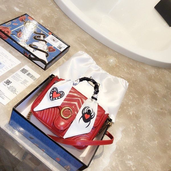 

marmont flap shoulder bags with silk women chain-bag crossbody messenger bag designers handbag quilted heart handbags purses wallets