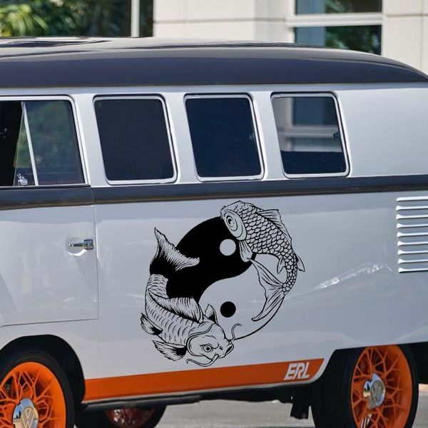 

wall stickers yin yang koi fish art sticker decal kid's room fishing japanese style chinese door window trunk for suv