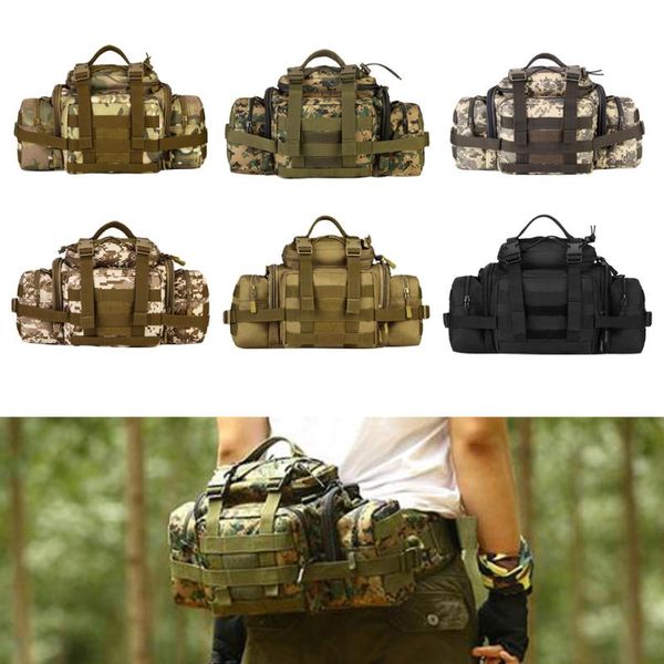 

waterproof nylon assault pack hiking waist fanny pack bag shoulder backpack camera bag molle utility carry