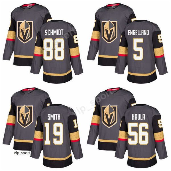 

new vegas golden knights 19 reilly smith jerseys custom hockey 5 deryk engelland 56 erik haula 88 nate schmidt 38 tomas hyka, Black
