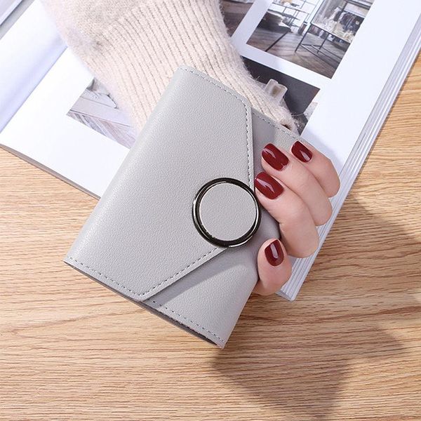 

useful new fashion wallets charming nice women simple short wallet hasp coin purse card holders handbag simple short buckle bag, Red;black