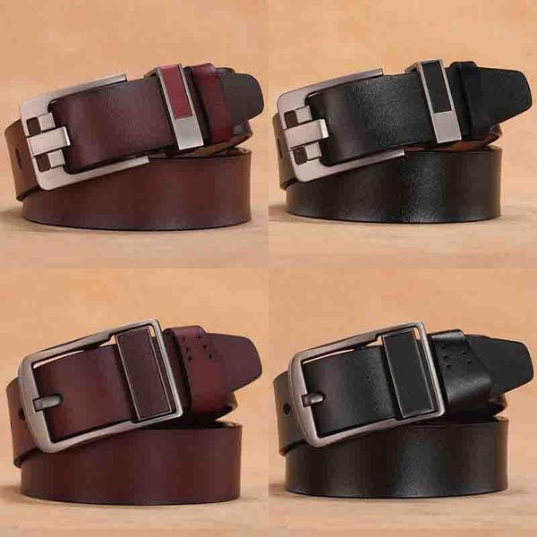 

belts 2021 plus large size 140 150cm long for men pin buckle luxury genuine leather waist strap belt fashion vitntage male, Black;brown