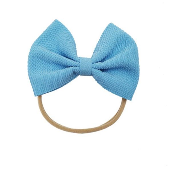 

2 pcs big bows baby headbands soft comfortable hair bows elastics for girls newborn infant toddler hair accessories-wt, Slivery;white