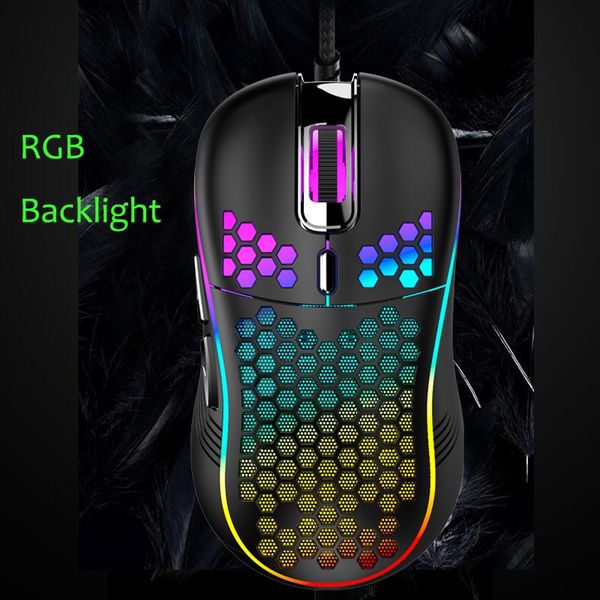 

mice wired gaming mouse rgb backlit 6-key 7200dpi hole macro programming suitable for pc lapcomputer game