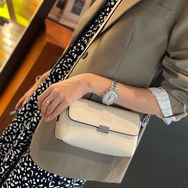 

70% off design hand leather 2021 new korean version simple cowhide square bag fashion casual one shoulder messenger bag hvrt, Red;black