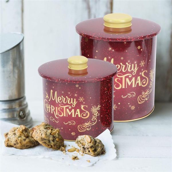 

2pcs xmas storage boxes household storage sealed containers xmas candies boxes