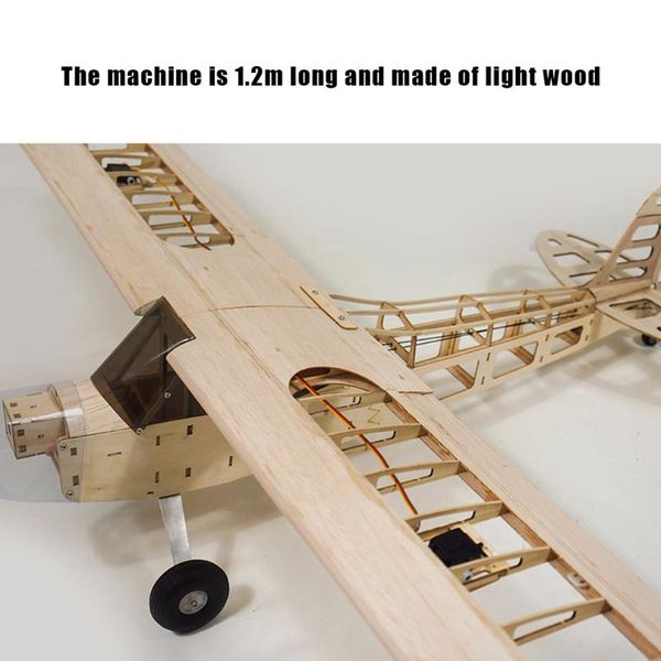 

smart home control airplane gift laser cut balsa wood kit cessna-150 frame without cover wingspan 780mm model building woodiness