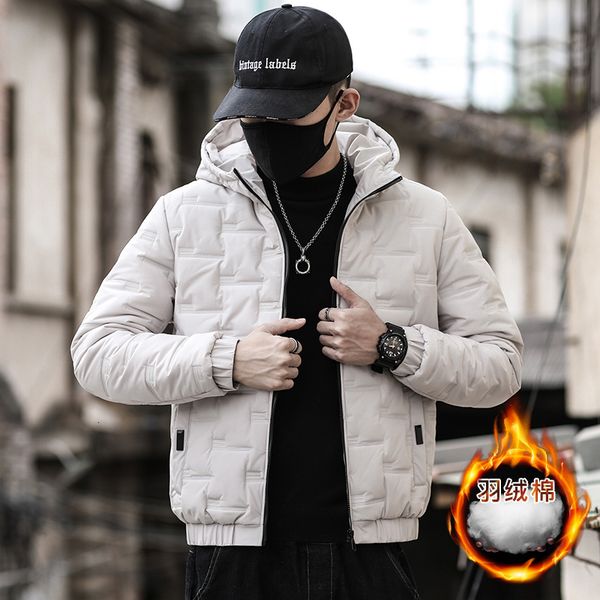 

2021 new brand mens winter down jacket long sleeve man clothes dust coat hooded style plus fashion clothing tq7j, Black