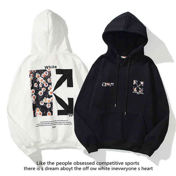 

off style loose daisy sweater for men and women, Black