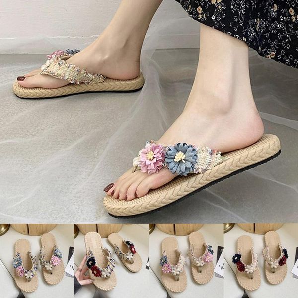 

slippers sagace summer fashion flip flops women shoes platform open toe sandals non-slip flat beach a1, Black