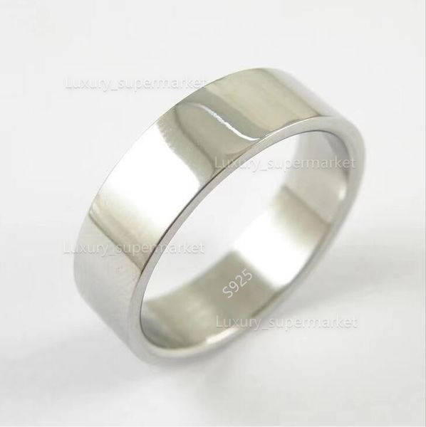 

2021 jewelry men/women fashion luxury ring gold couple s925 high polished gift box a208, Silver