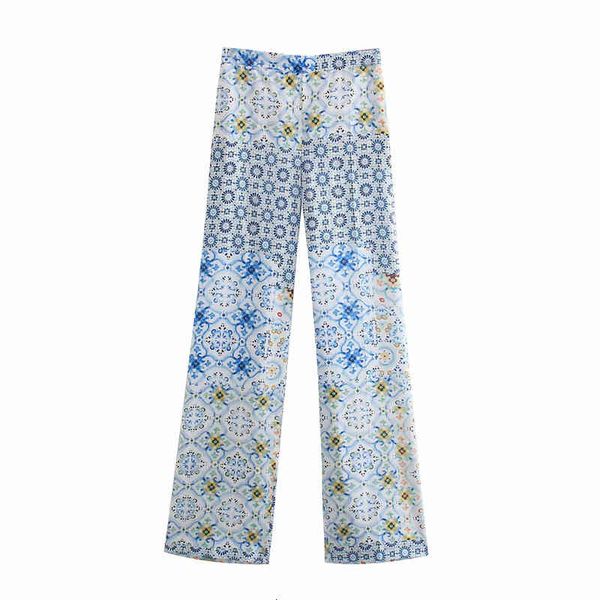 

women's jumpsuits & rompers casual women high waist pants 2021 spring-autumn fashion ladies england style vintage female printed s, Black;white
