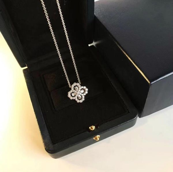 

jewelry necklace diamond loop garden series 925 silver flower diamond ring pendant necklace women banquet statement necklace