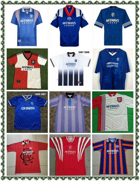 

retro gascoigne laudrup soccer jerseys 84 85 86 87 88 90 93 94 95 96 97 98 99 blue away white mccoist ferguson champions gerrard albertz foo, Black
