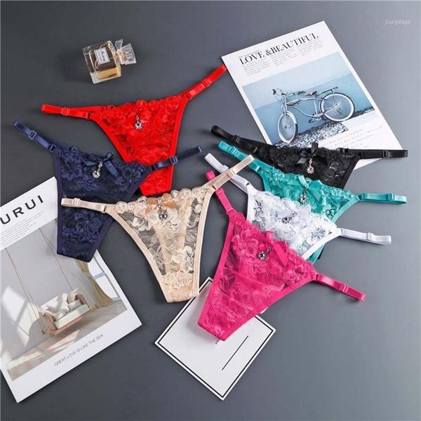 

briefs lace panties pendant diamond low-waist women thong t-back cotton crotch g-string transparent seamless underwear women's, Black;pink