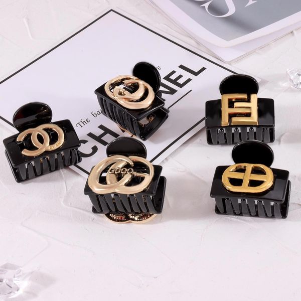 

barrettes hairpin black claw clip letter small shark korean jewelry headdress xiangfeng woman, Golden;silver