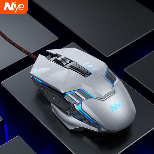 

mice e-sport gaming mouse usb wired 3200 dpi gamer silent mause 6buttons ergonomic with backlight pc for mac lapgame