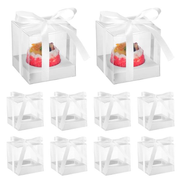 

gift wrap nuoy 10pcs cupcake packing boxes transparent cake ornament bakery