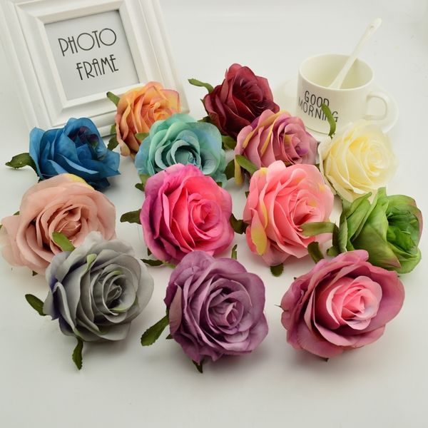 

uds bridal bouquet rose silk artificial head home wedding decoration gift box