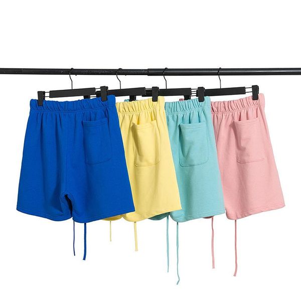 

men's shorts summer fashion casual five-point pants solid color printing hip hop high street male and female couples pink blue, White;black