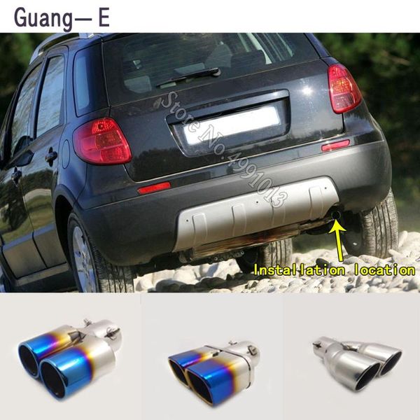 

manifold & parts for sedici 2006-2013 car stickers cover muffler exterior back end pipe dedicate exhaust tip tail outlet ornament 1pcs