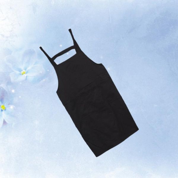 

pure color apron working apron kitchen cooking l fashion coffee (black)