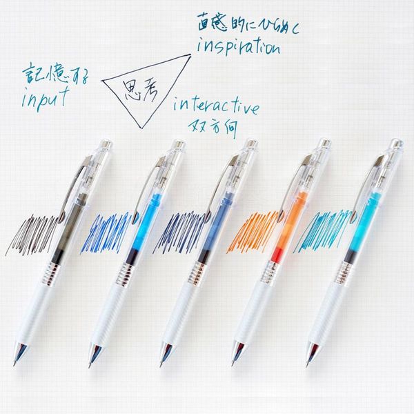 

gel pens japan pentel bln75tl pen energel transparent rod color core 0.5mm quick-drying press 1pcs