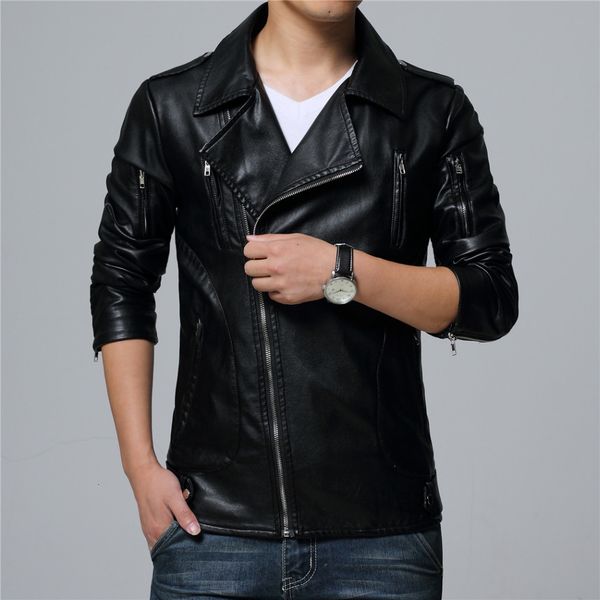 

plus size 5xl mens clothing faux leather jacket short slim coats drop shipping wine red black 2021 motorstyle jackets t8kw