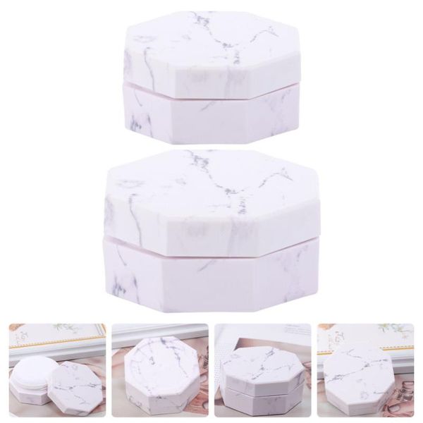

false nails 2pcs portable loose powder box cosmetic case with puffs, Red;gold