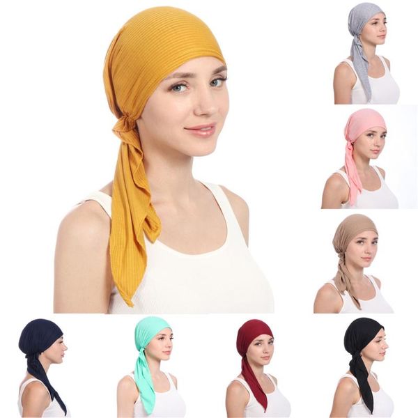 

beanie/skull caps fashion design women's solid head breathable hat cap headwear muslim turban cancer daily party accessories, Blue;gray