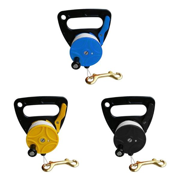 

pool & accessories 1 pcs multi purpose dive reel handle clip brass double ended bolt snap for smb wreck scuba diving gear equipment 289ft