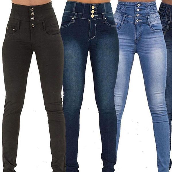 

women denim pencil pants stretch high waist street style legging jeans female drop shipping good quality, Blue