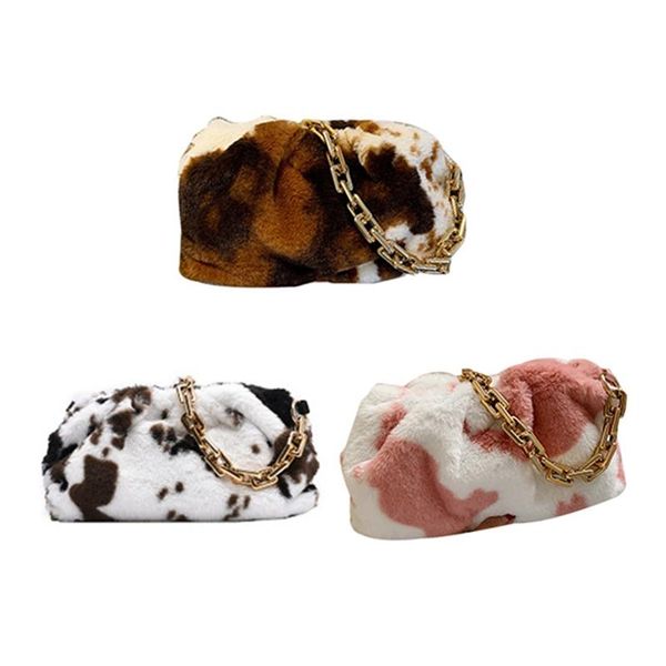 

evening bags ladies plush one-shoulder messenger bag handbag purse and clutch lady