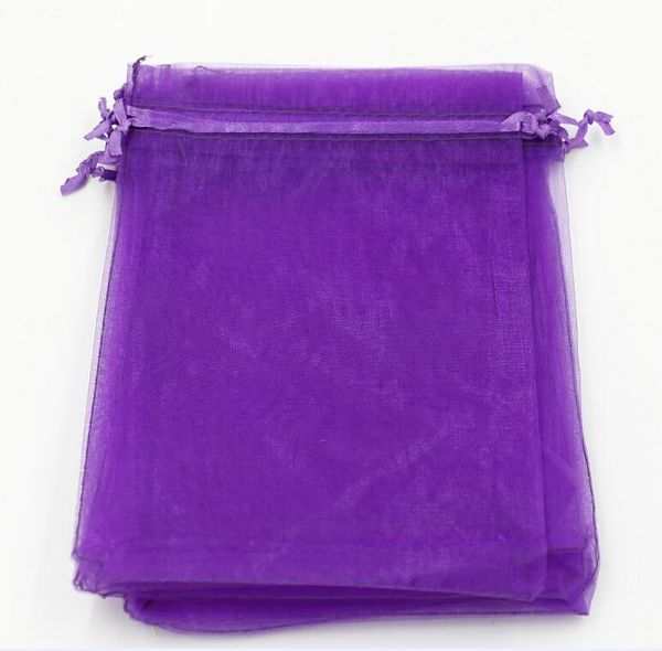 

jewelry pouches, bags 100pcs with drawstring organza gift bags 7x9cm 9x11cm 10x15cm etc. wedding party christmas favor gift bags (purple), Pink;blue