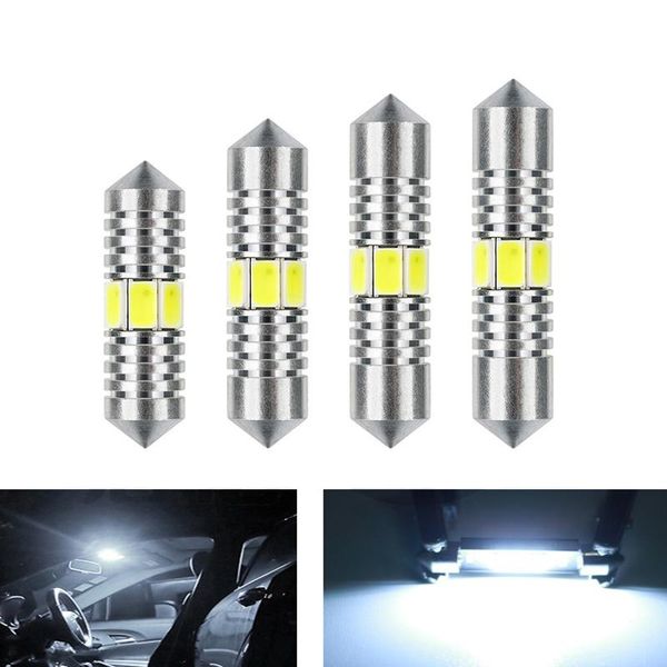 

emergency lights 1pcs festoon 31mm 36mm 39mm 41mm c5w c10w super bright csp led bulbs car dome light canbus no error auto interior reading l