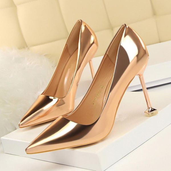 

dress shoes fashion high heel women retro high-heeled asakuchi pointed toe metallic party pumps size 34-39 ds-a0116, Black