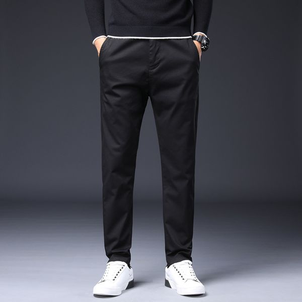 

ins autumn new net red youth casual versatile fashion korean straight long pants men's handsome trend, Black