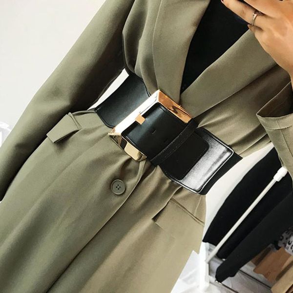 

belts fashion corset belt plus size for women waist elastic cummerbund wide stretch big dress clothing accessories, Black;brown