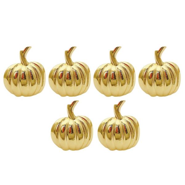 

napkin rings 6pcs home chic buckle pumpkin holder decor golden