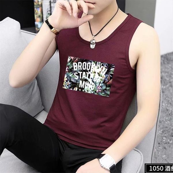 

summer mens tank fashion streetwear print hip hop sleeveless shirt leisure clothing fitness loose men, White;black