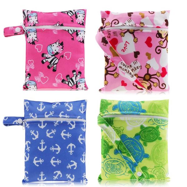 

waterproof reusable wet bags for menstrual pads nursing pads, make up stroller travel pocket mini wet bag for baby nursing nappy