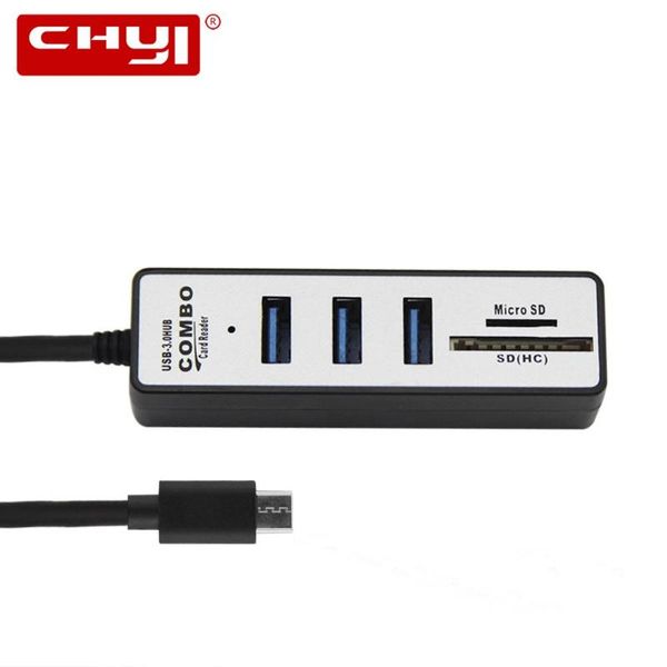 

hubs usb 3.0 hub multi ports type c adapter all in one support sd tf card reader high speed powered splitter pc computer accessories