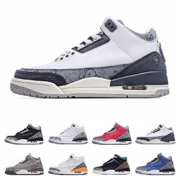 

basketball shoes men 3s jumpman 3 royal cement fire red black white unc hall of fame laser orange mens trianers fashion sports sneakers