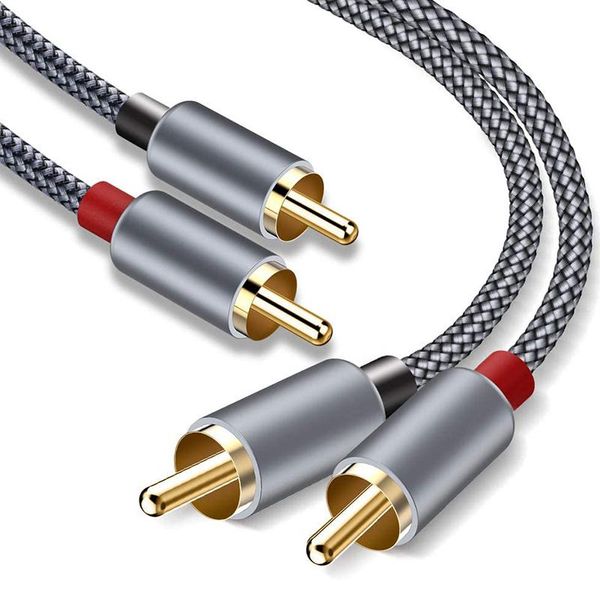

webcams rca stereo cable, [6ft/1.8m, dual shielded gold-plated] 2rca male to audio cable for home theater