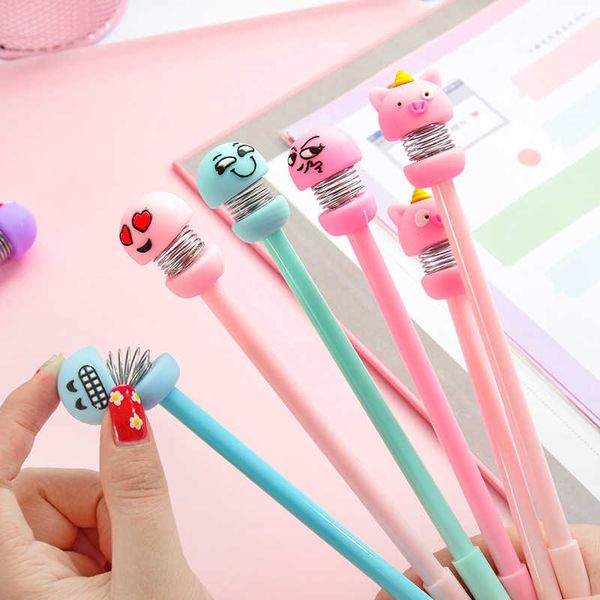 

pen creative cartoon spring pig neutral decompression shake head expression funny water signature student stationery