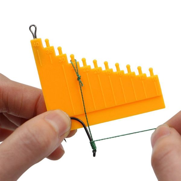 1PC Carp Fishing Hook Tier Knotting Tool Hair Gauge Rig Metodo di misurazione Feeder Tackle Accessories