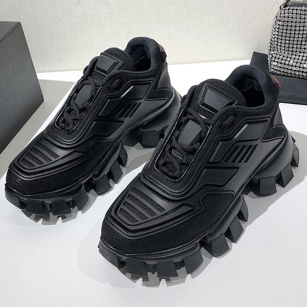 

casual shoes high-quality classic thick-soled couple shoes men and women fashion sneakers robot style non-slip sole size 35-46 designers, Black