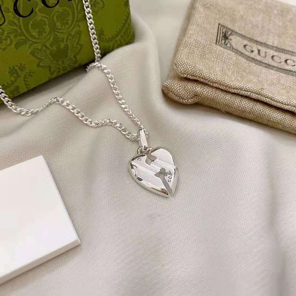 

design jewelry new 925 silver three-dimensional hollow love pendant couple necklace